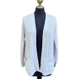 Abercrombie Kids Cardigan Knit Open Front Long Sleeve Cream Size 15/16